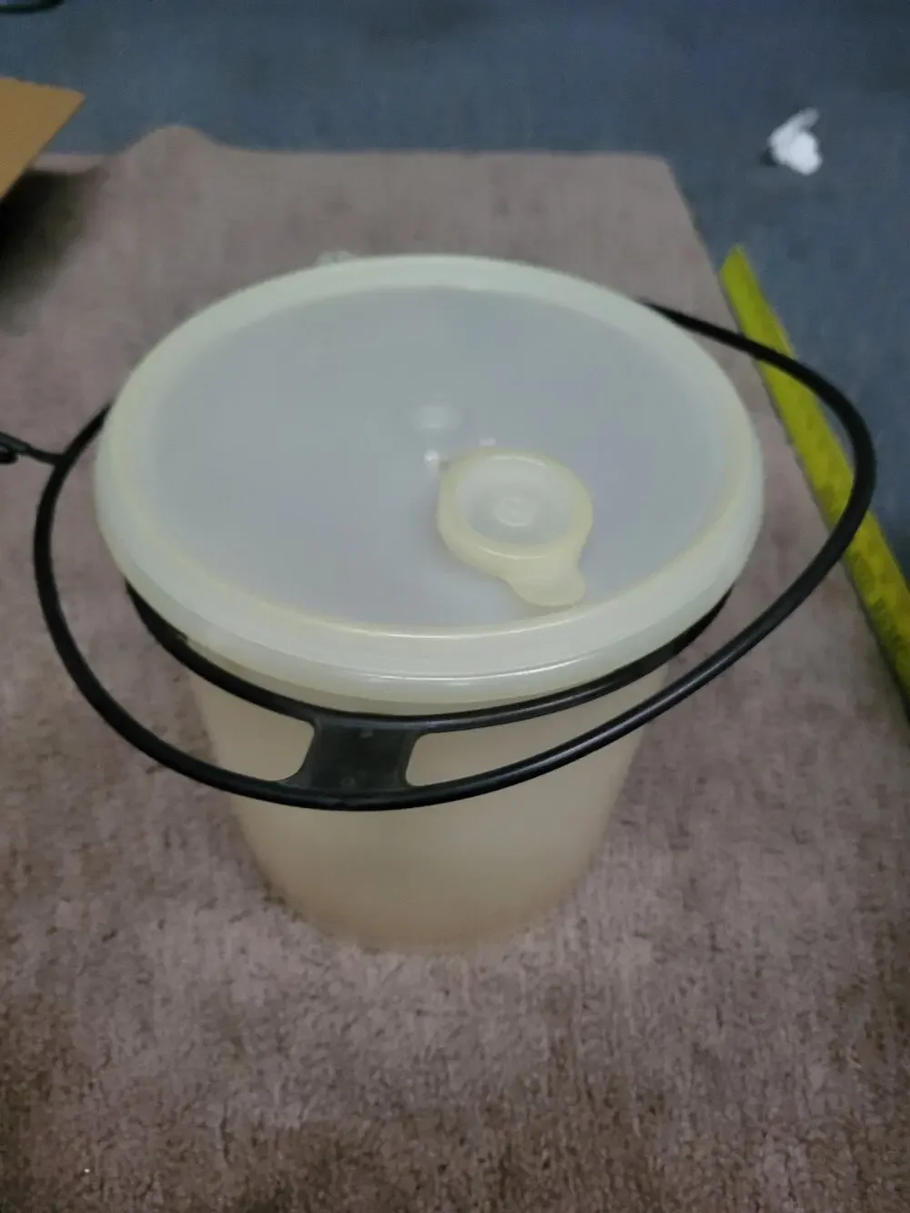 Vintage 10” Tall Tupperware Jumbo Canister With CARIOLIER HANDLE